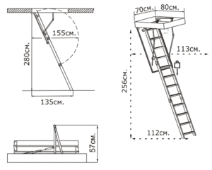 Инструкции для изготовления своими руками чердачной лестницы с люком из трёх секций